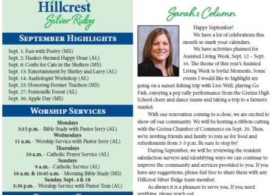 Hillcrest Silver Ridge Newsletters & Calendars