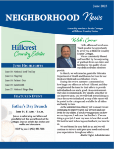 Cover page Country Estates newsletter